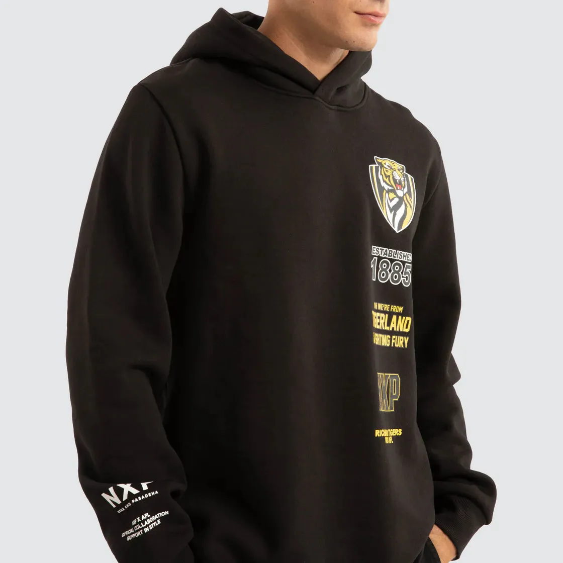 NXP x AFL Richmond Tigers Spine Hoodie - Jet Black