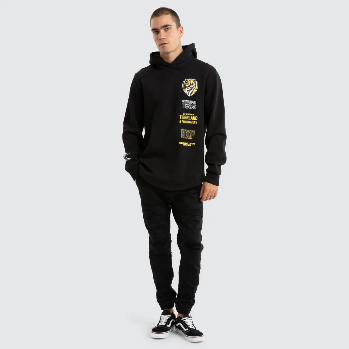 NXP x AFL Richmond Tigers Spine Hoodie - Jet Black