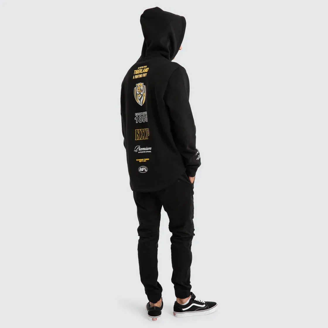 NXP x AFL Richmond Tigers Spine Hoodie - Jet Black