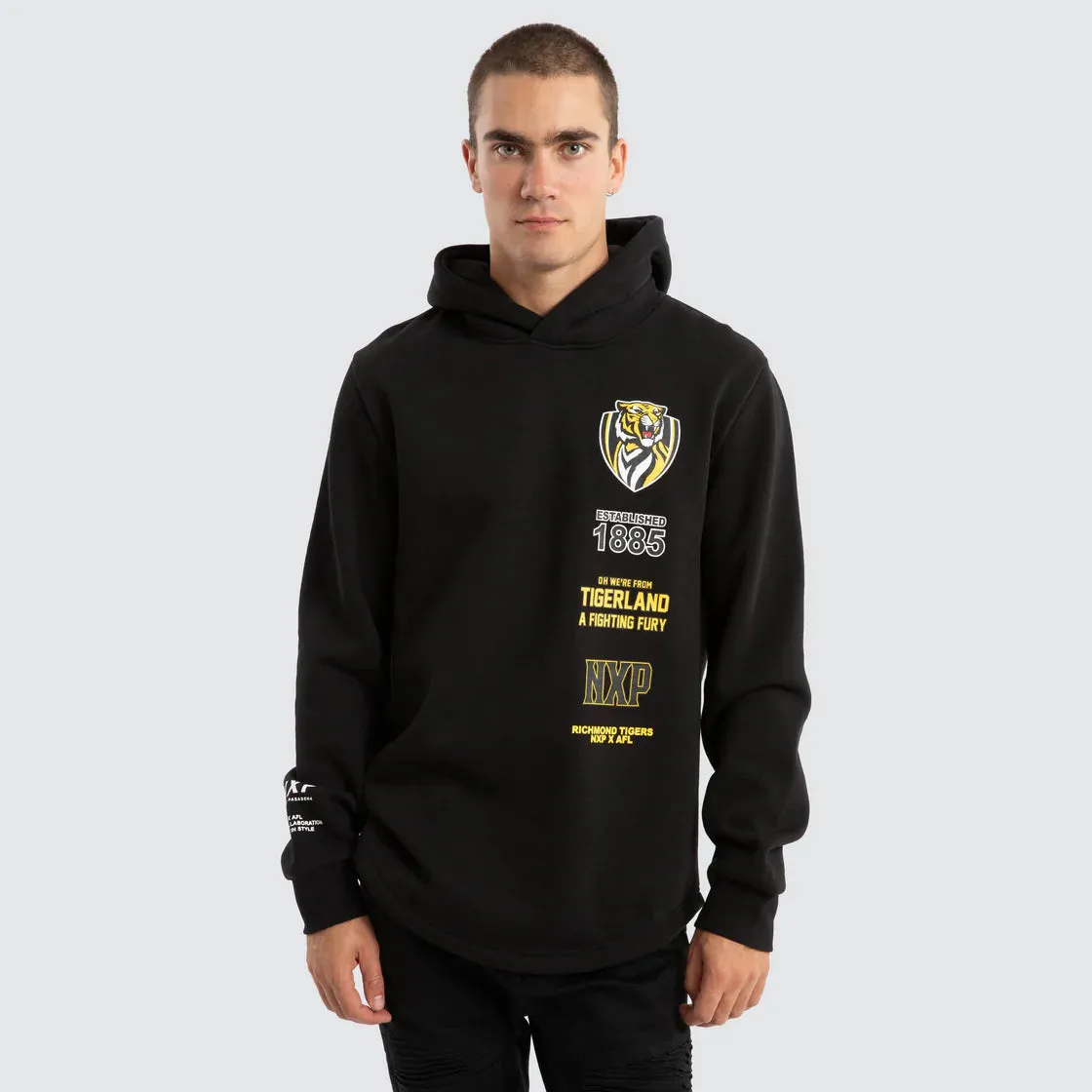 NXP x AFL Richmond Tigers Spine Hoodie - Jet Black