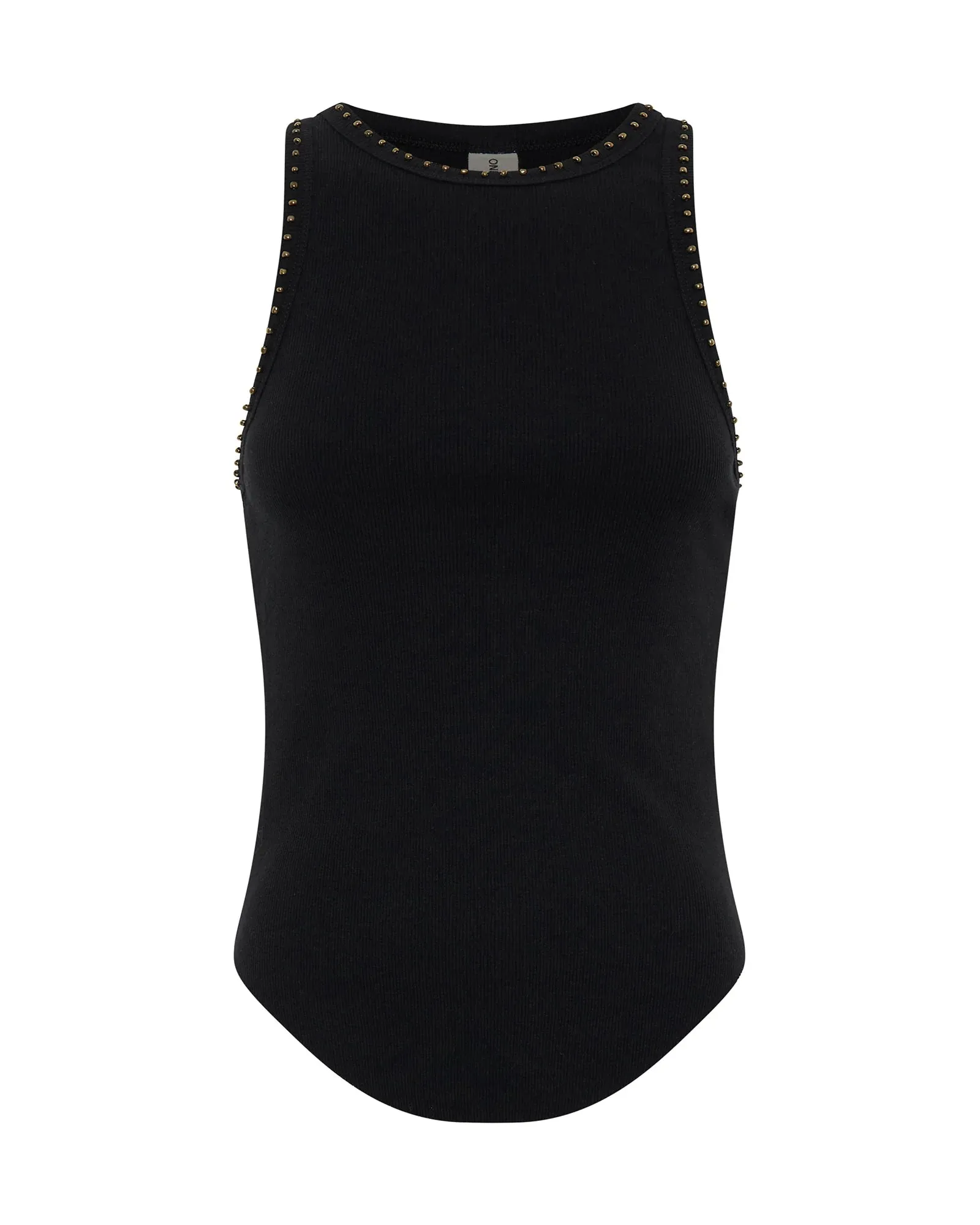 ONE TEASPOON Womens Hand Beaded Ramone Tank - Black