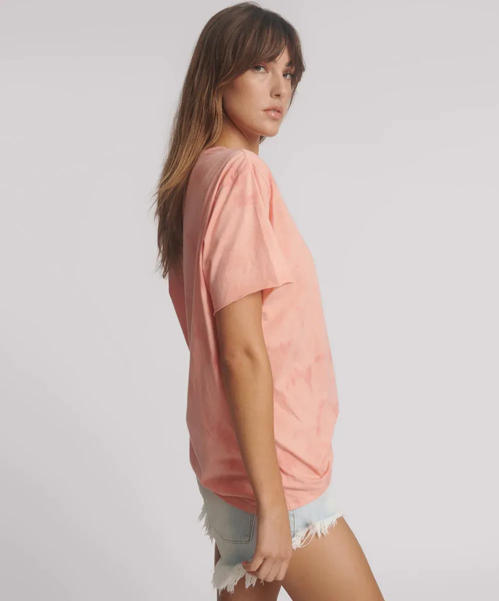 ONE TEASPOON Womens Love Sweat Tie Dye Boyfriend Tee - Pale Pink