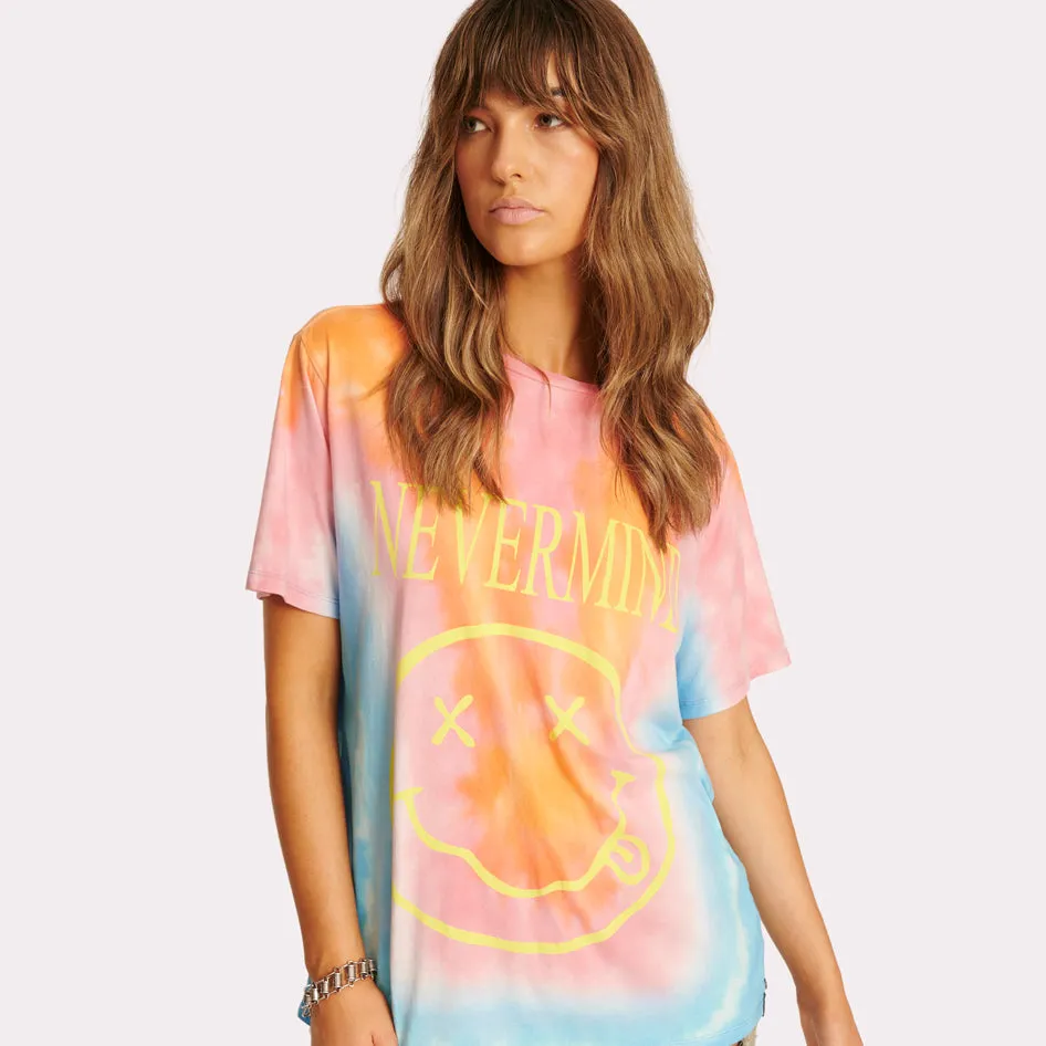 ONE TEASPOON Womens Nevermind Tie Dye Boyfriend Tee - Multi