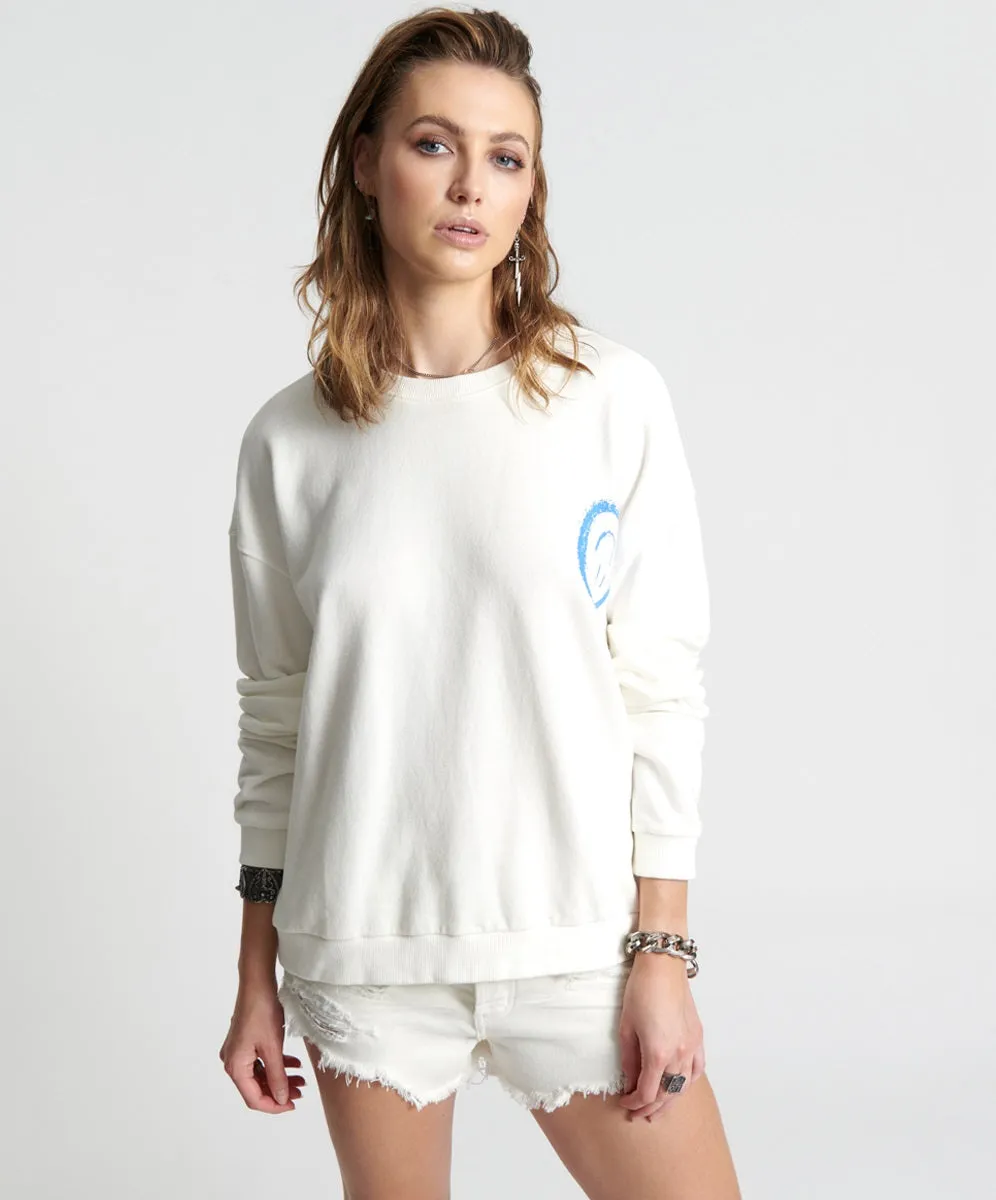 ONE TEASPOON Womens Picked For You Oversized Sweater White