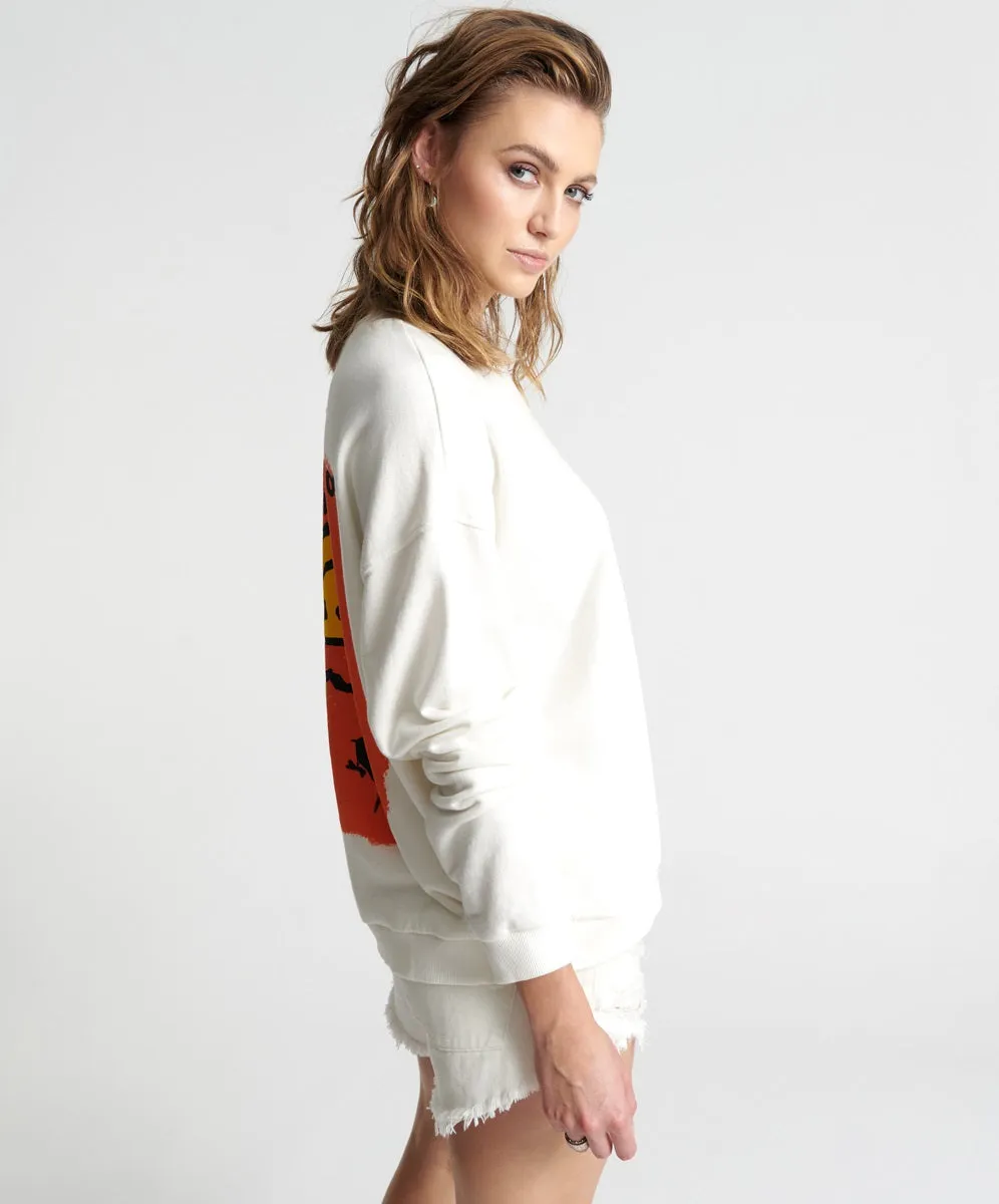 ONE TEASPOON Womens Picked For You Oversized Sweater White