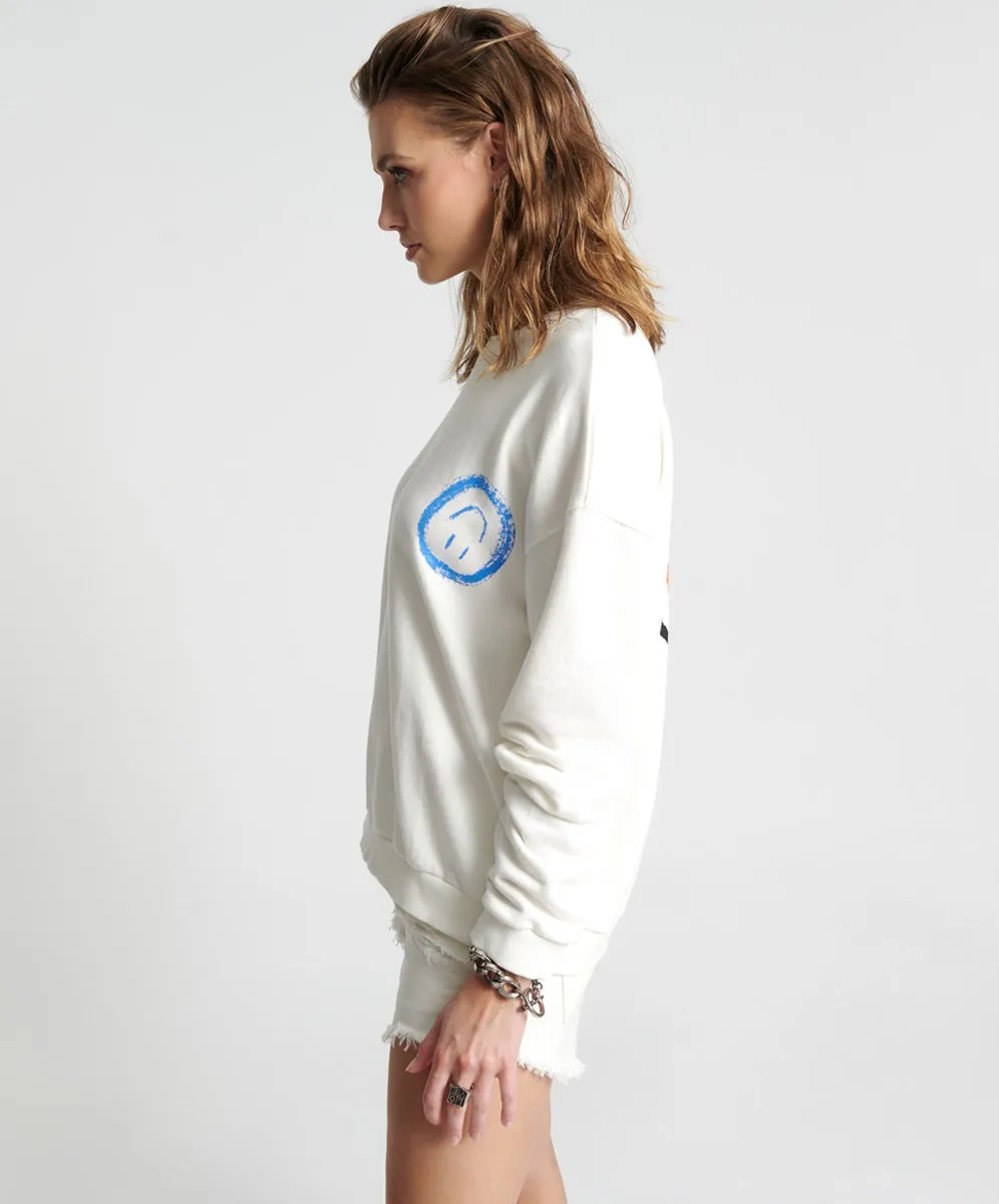 ONE TEASPOON Womens Picked For You Oversized Sweater White