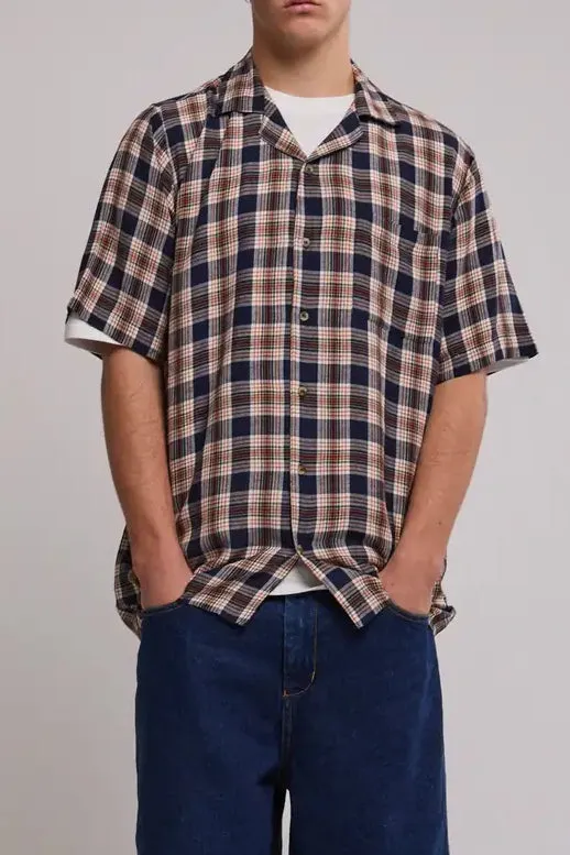 ROLLAS Mens Bowler Check Weave Short Sleeve Shirt - Multi