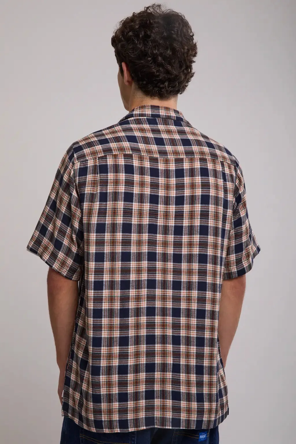 ROLLAS Mens Bowler Check Weave Short Sleeve Shirt - Multi