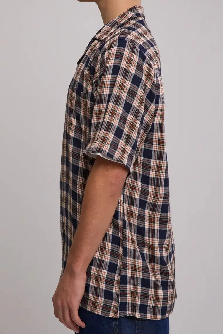 ROLLAS Mens Bowler Check Weave Short Sleeve Shirt - Multi