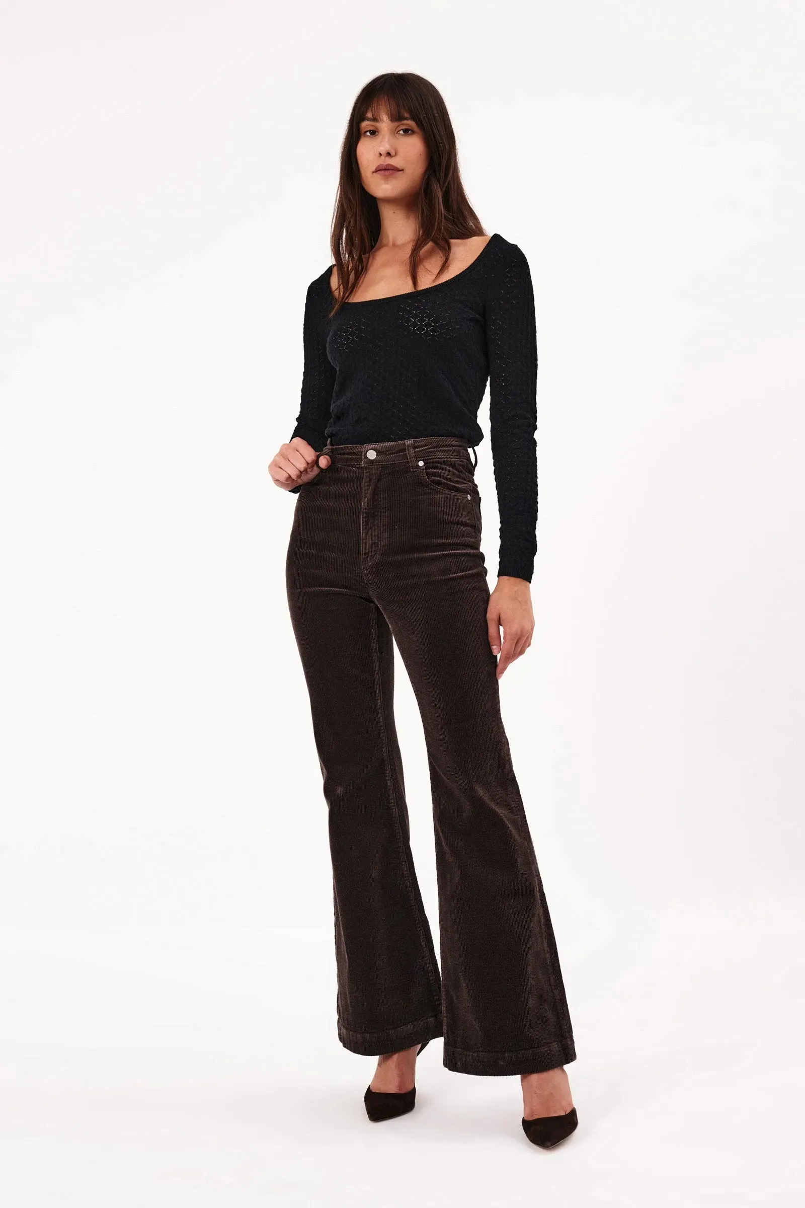 ROLLAS Womens Eastcoast Flare Cords - Elm
