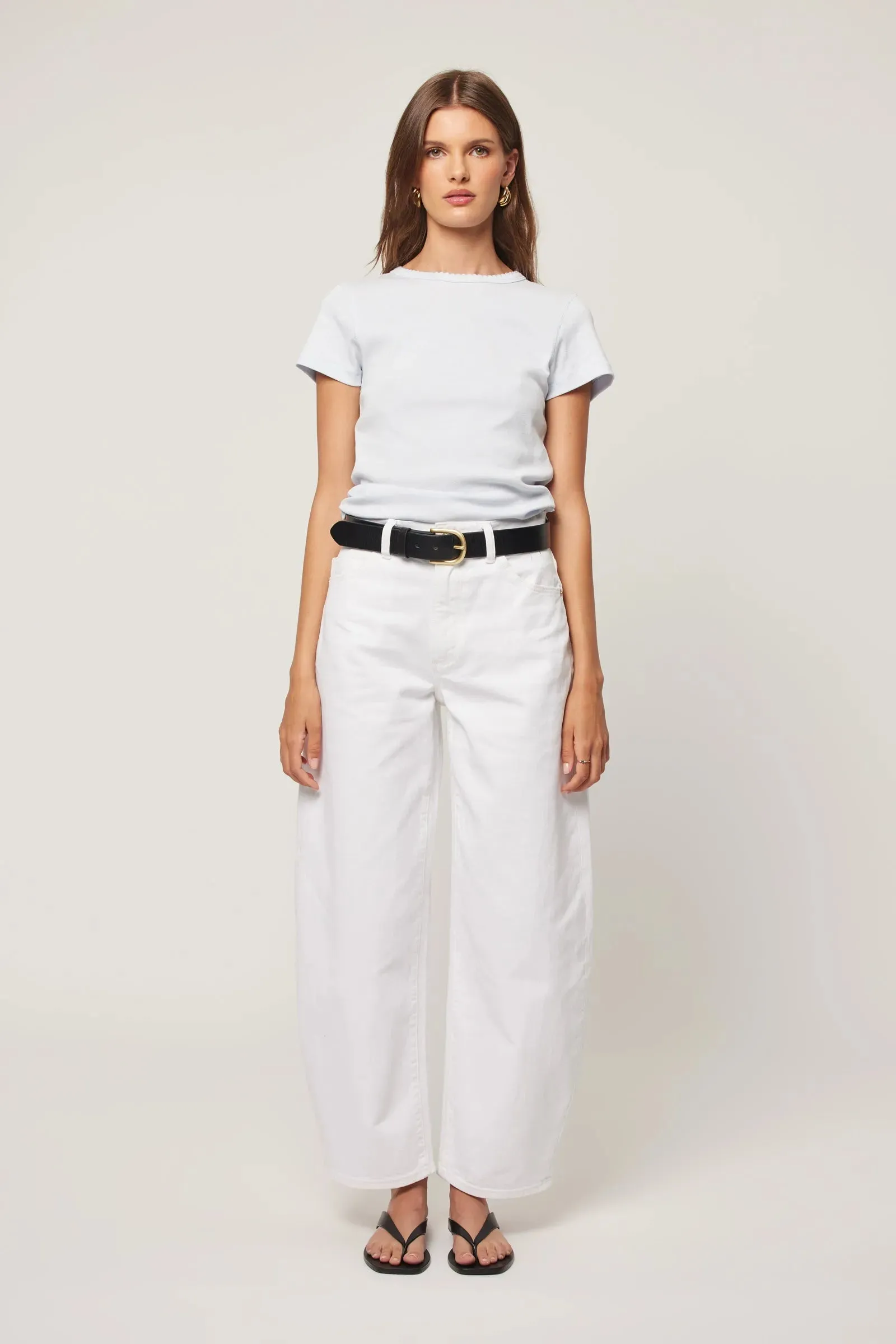 ROLLAS Womens Gigi Barrel Jeans - Vintage White
