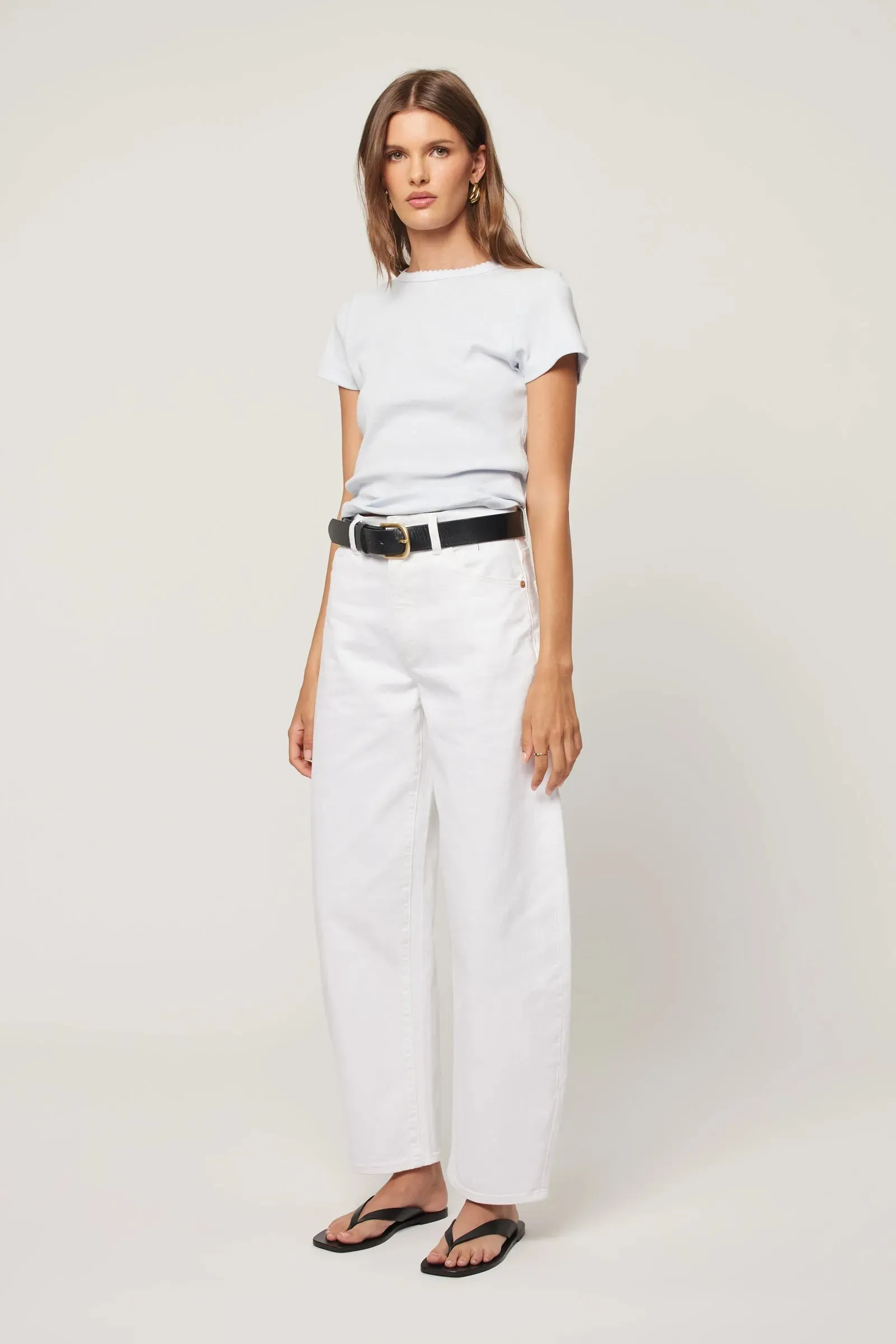 ROLLAS Womens Gigi Barrel Jeans - Vintage White