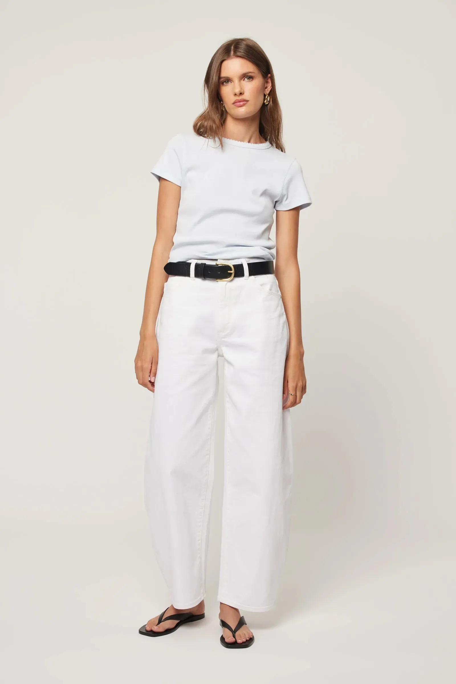 ROLLAS Womens Gigi Barrel Jeans - Vintage White
