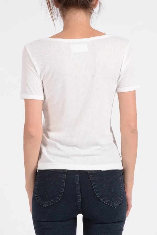 Rollas WOMENS GRANDPA MILLER TEE WHITE