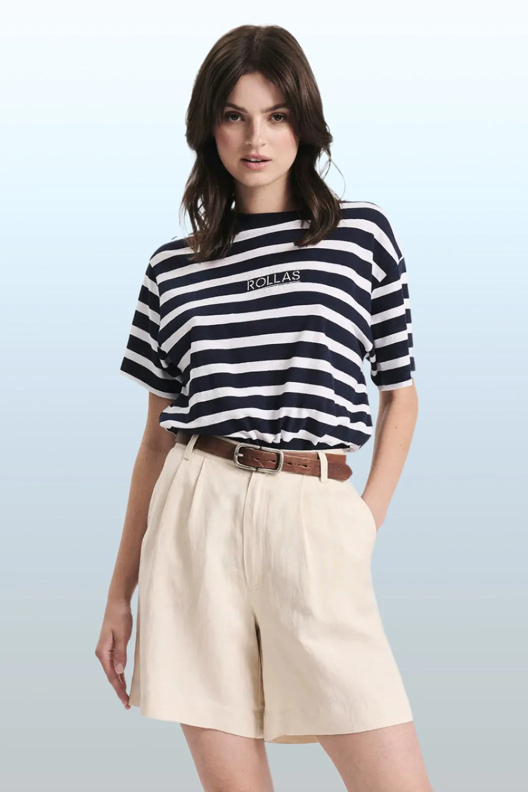 ROLLAS Womens Horizon Linen Short - Biscuit