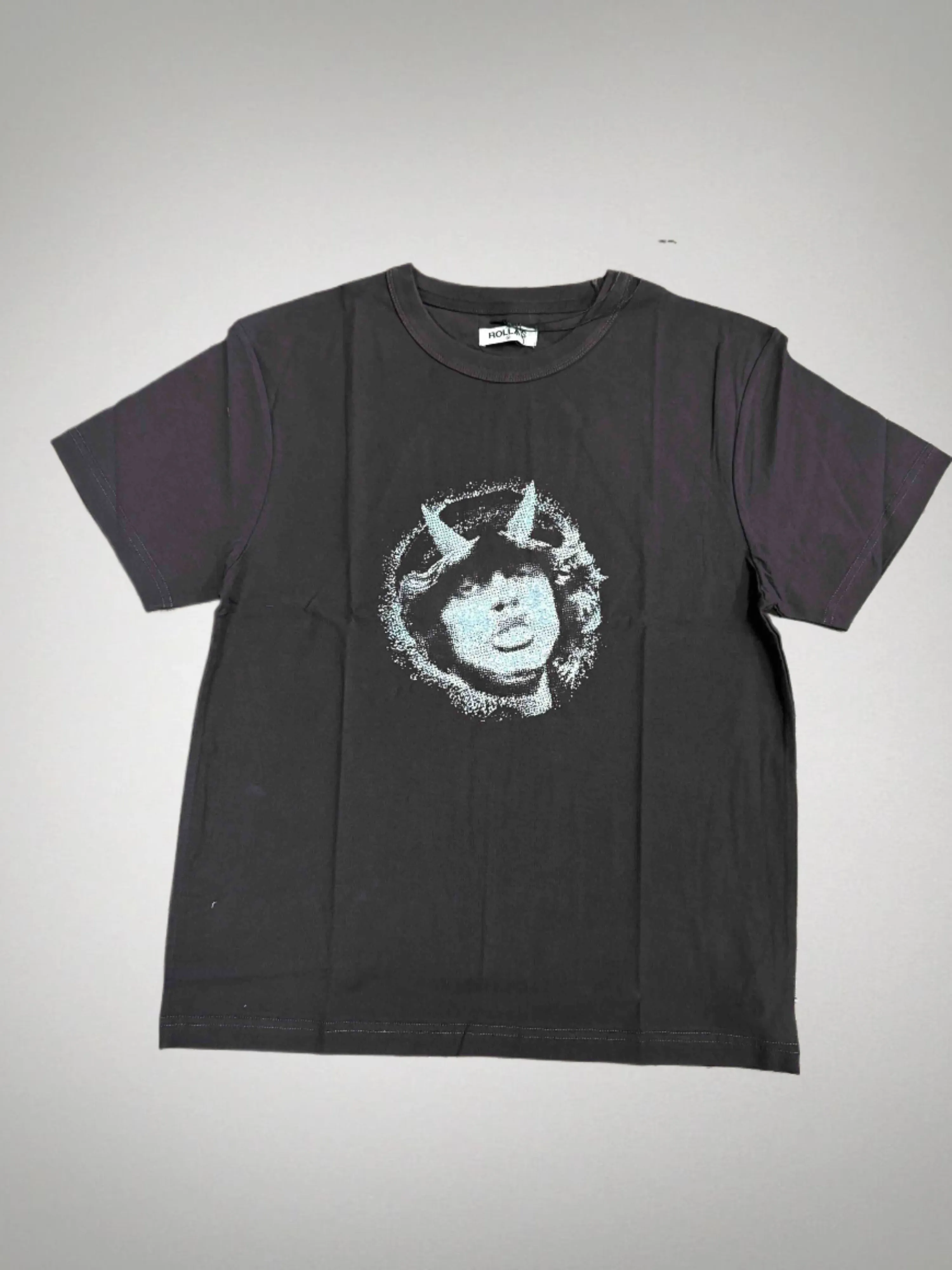 ROLLAS x ACDC Mens Highway Devil Tee - Washed Black