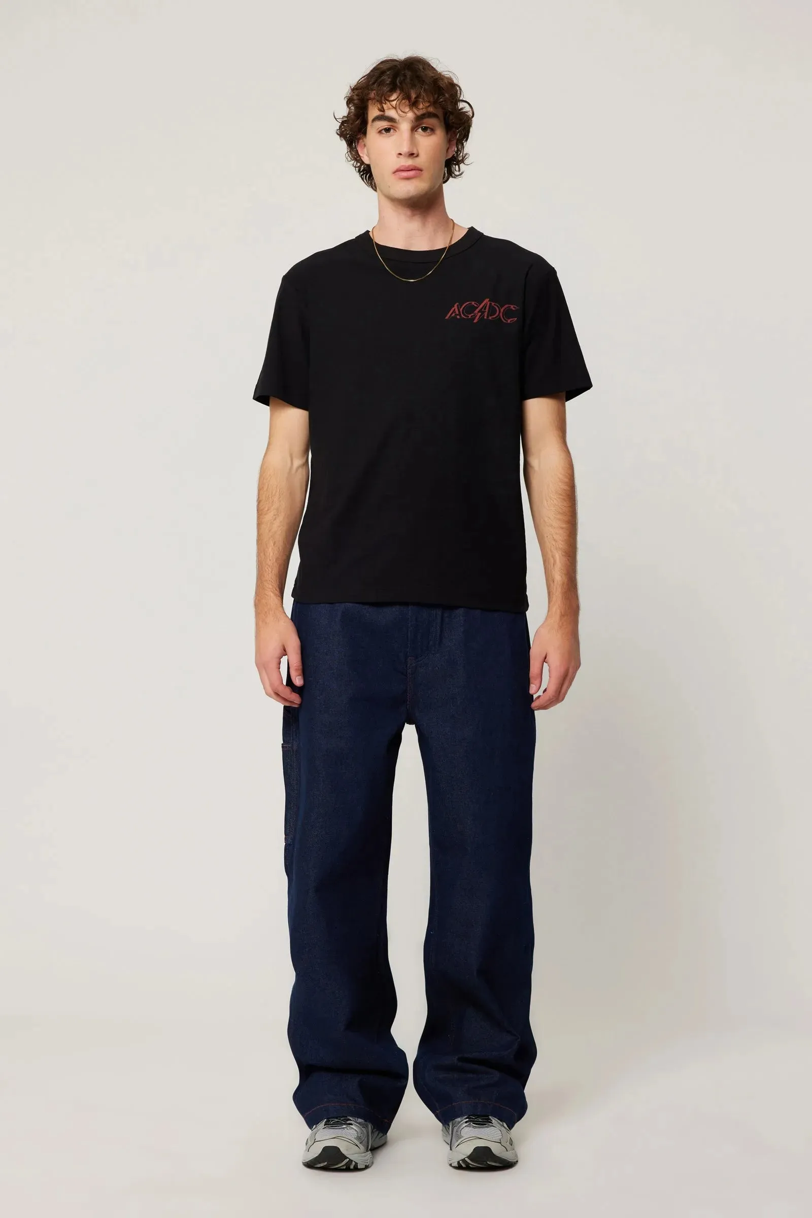 ROLLAS x ACDC Mens Lightning Logo Tee - Black