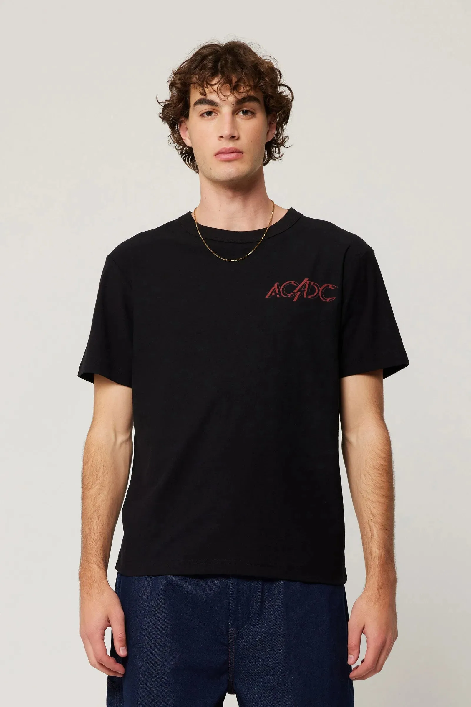 ROLLAS x ACDC Mens Lightning Logo Tee - Black