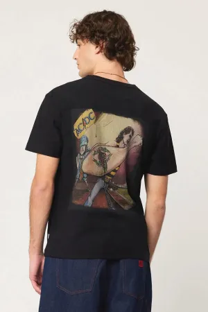 ROLLAS x ACDC Mens Lightning Logo Tee - Black