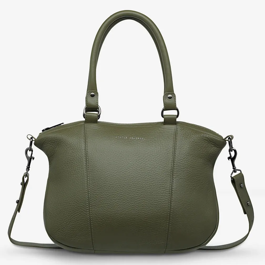 STATUS ANXIETY Womens Eyes To The Wind Leather Bag - Khaki