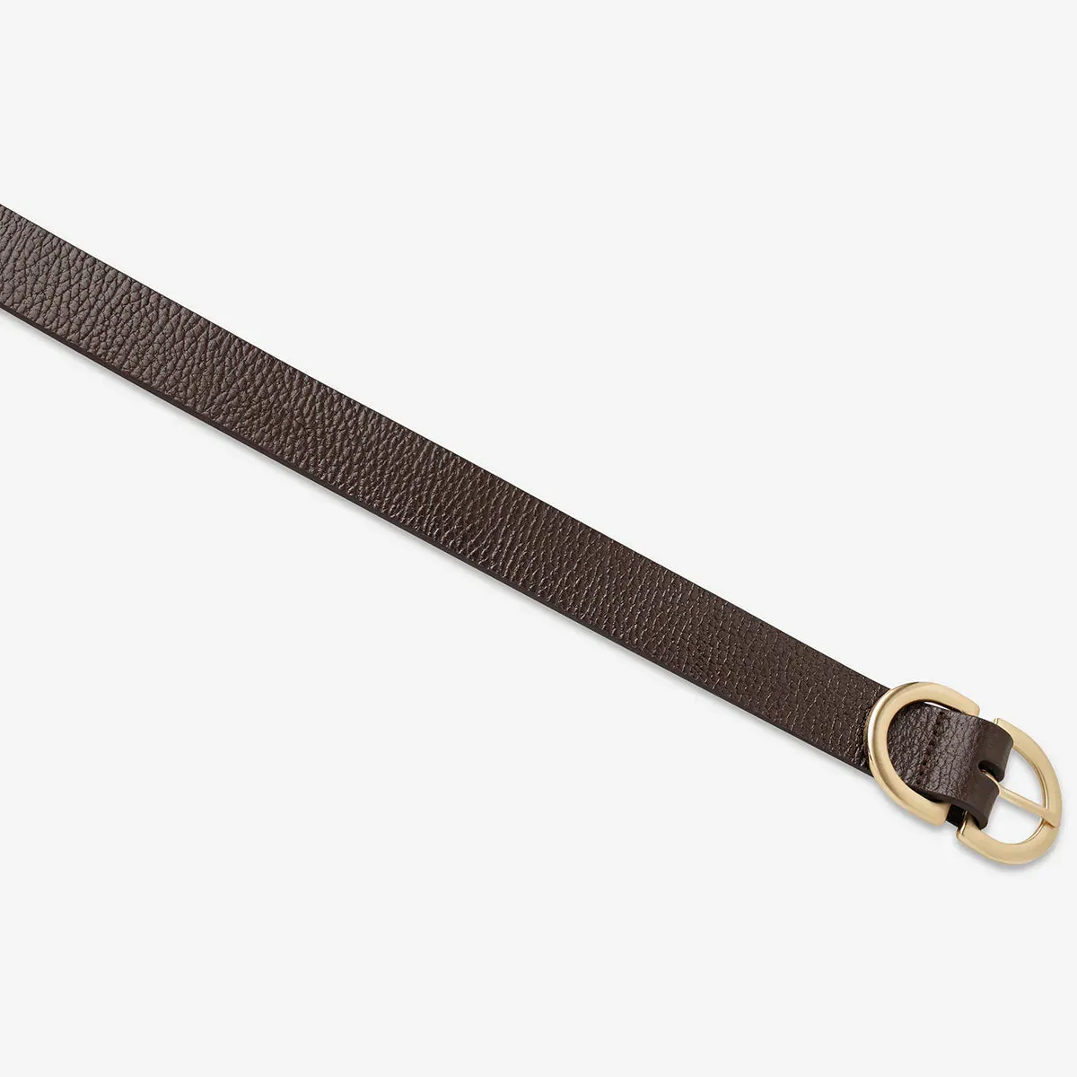 STATUS ANXIETY Womens In Reverse Leather Belt - Choc / Gold