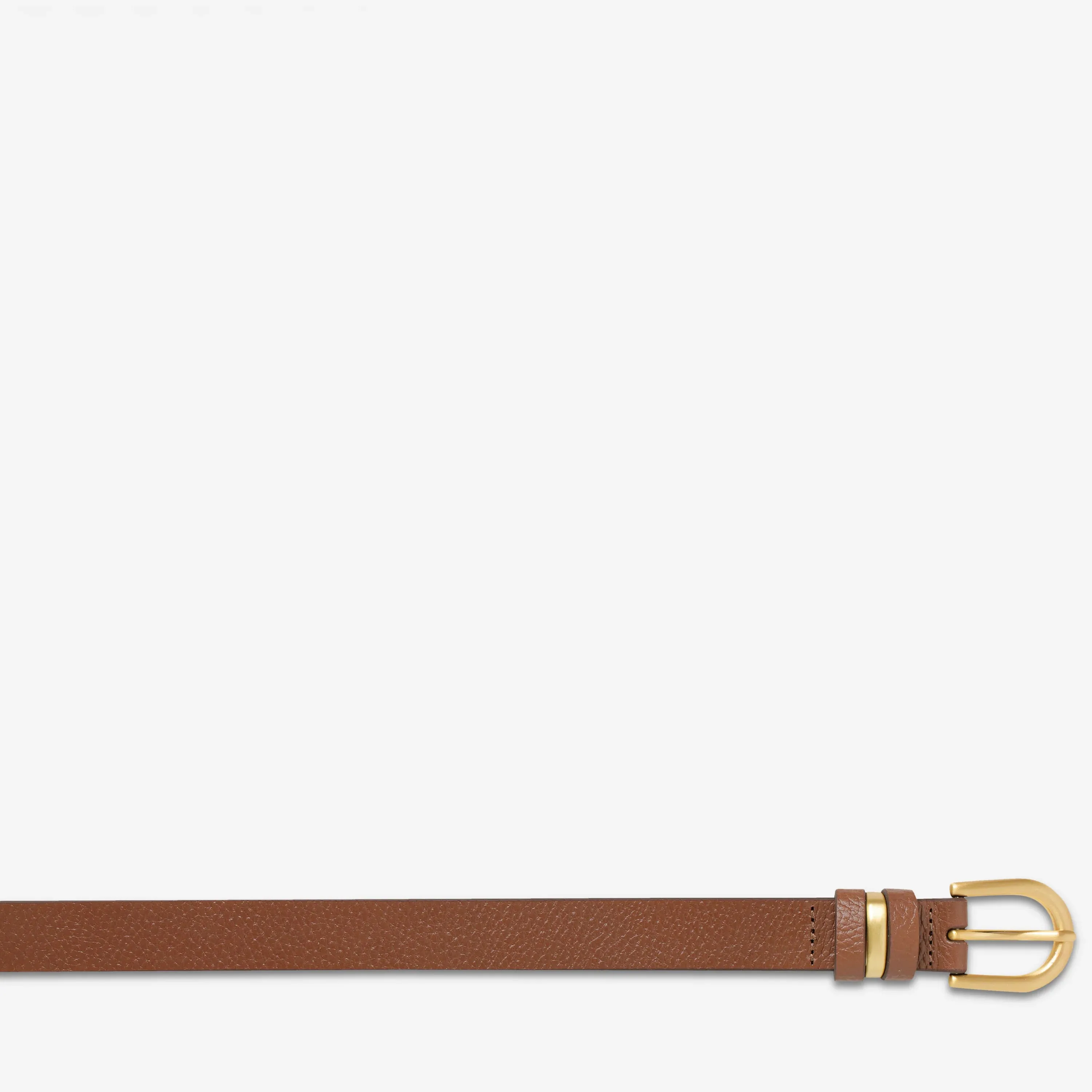 STATUS ANXIETY Womens Over And Over Leather Belt - Tan/ Gold