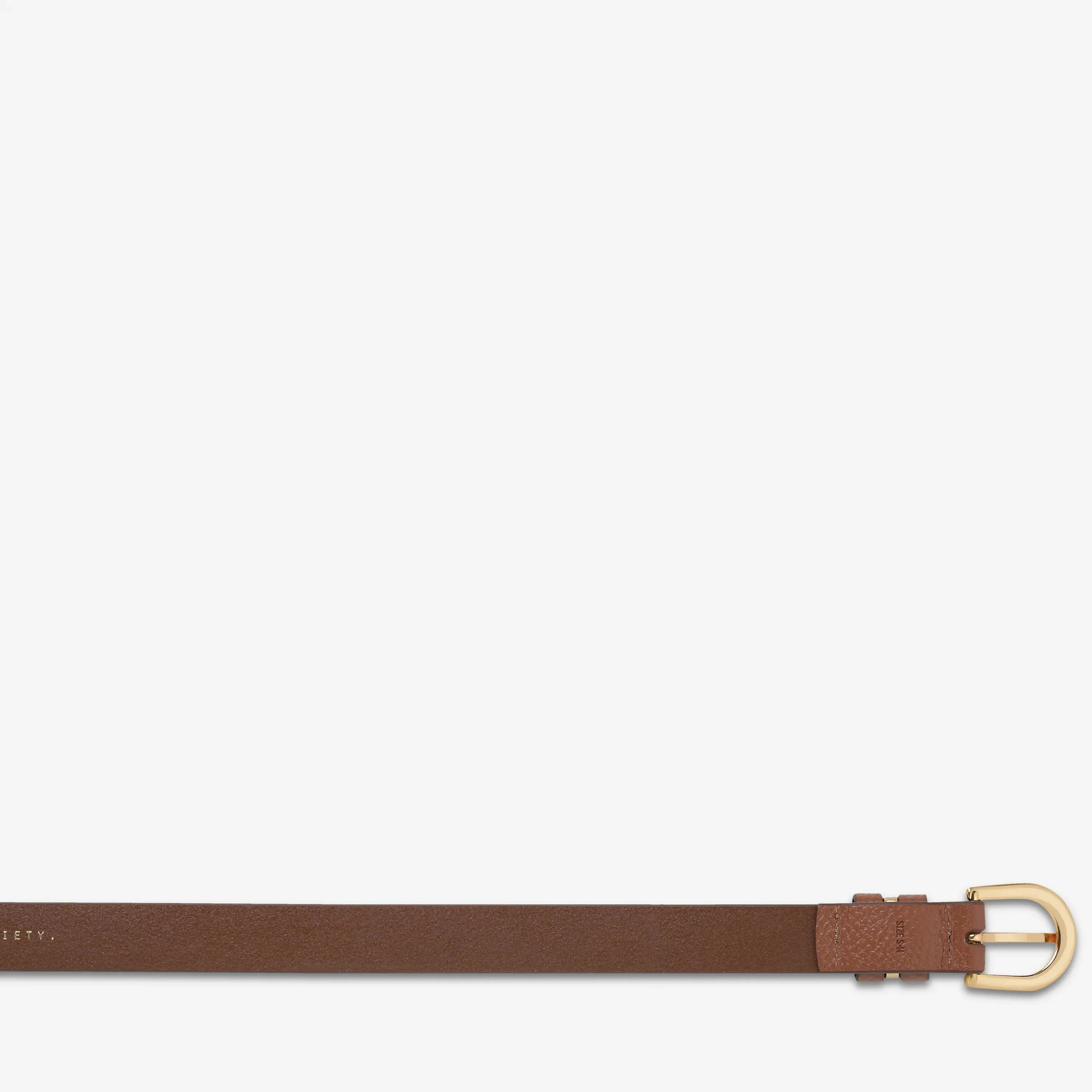 STATUS ANXIETY Womens Over And Over Leather Belt - Tan/ Gold