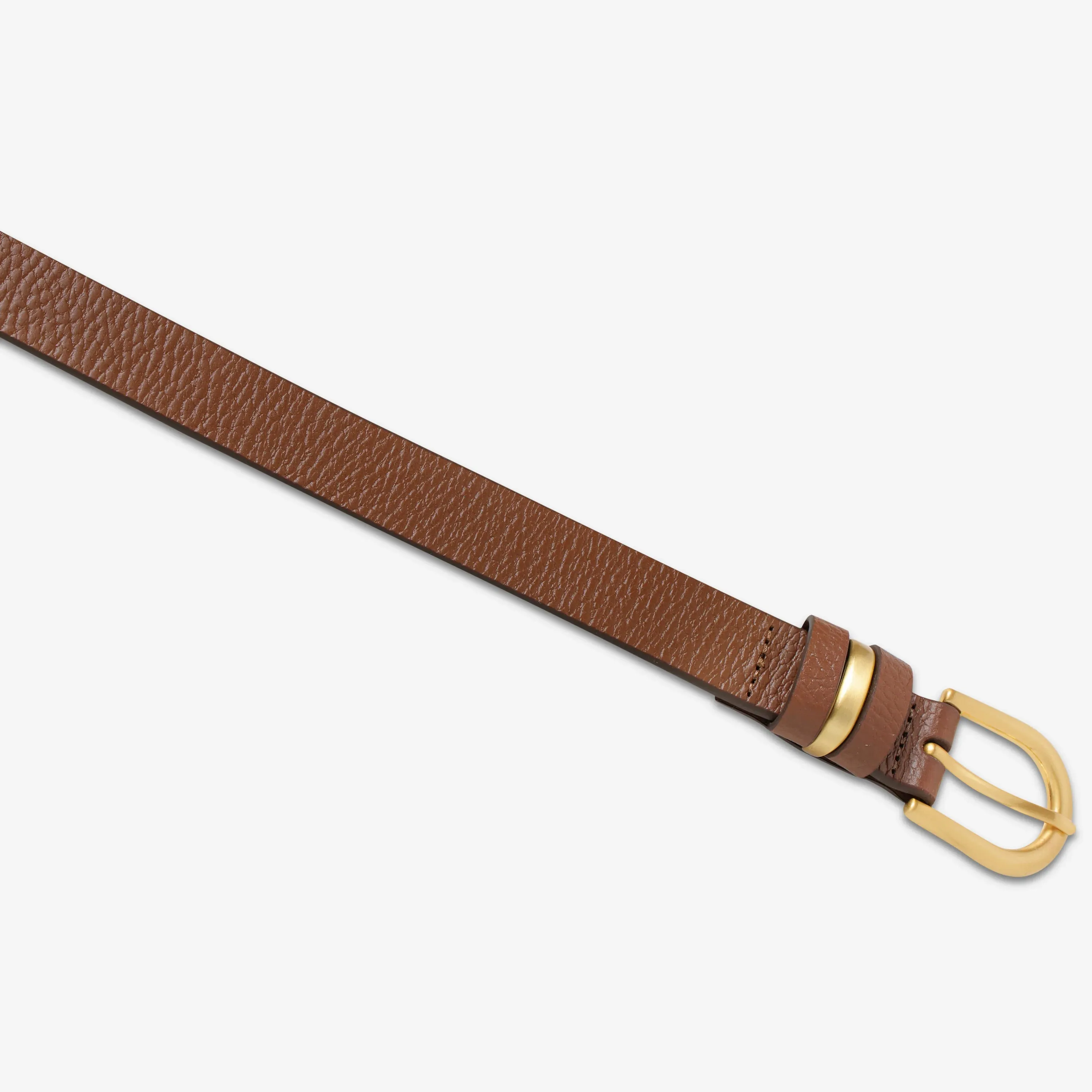 STATUS ANXIETY Womens Over And Over Leather Belt - Tan/ Gold