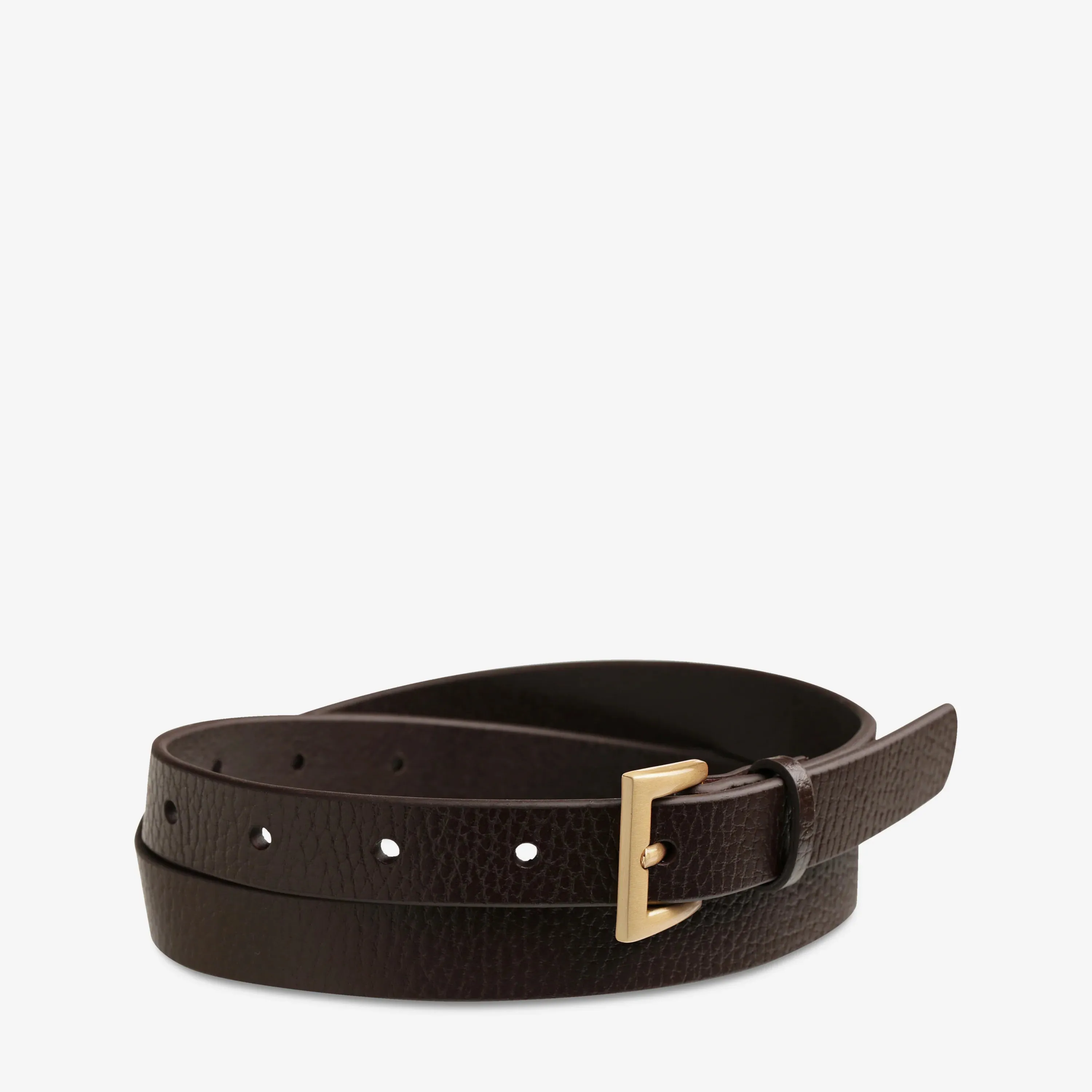 STATUS ANXIETY Womens Part Of Me Leather Belt - Choc/ Gold