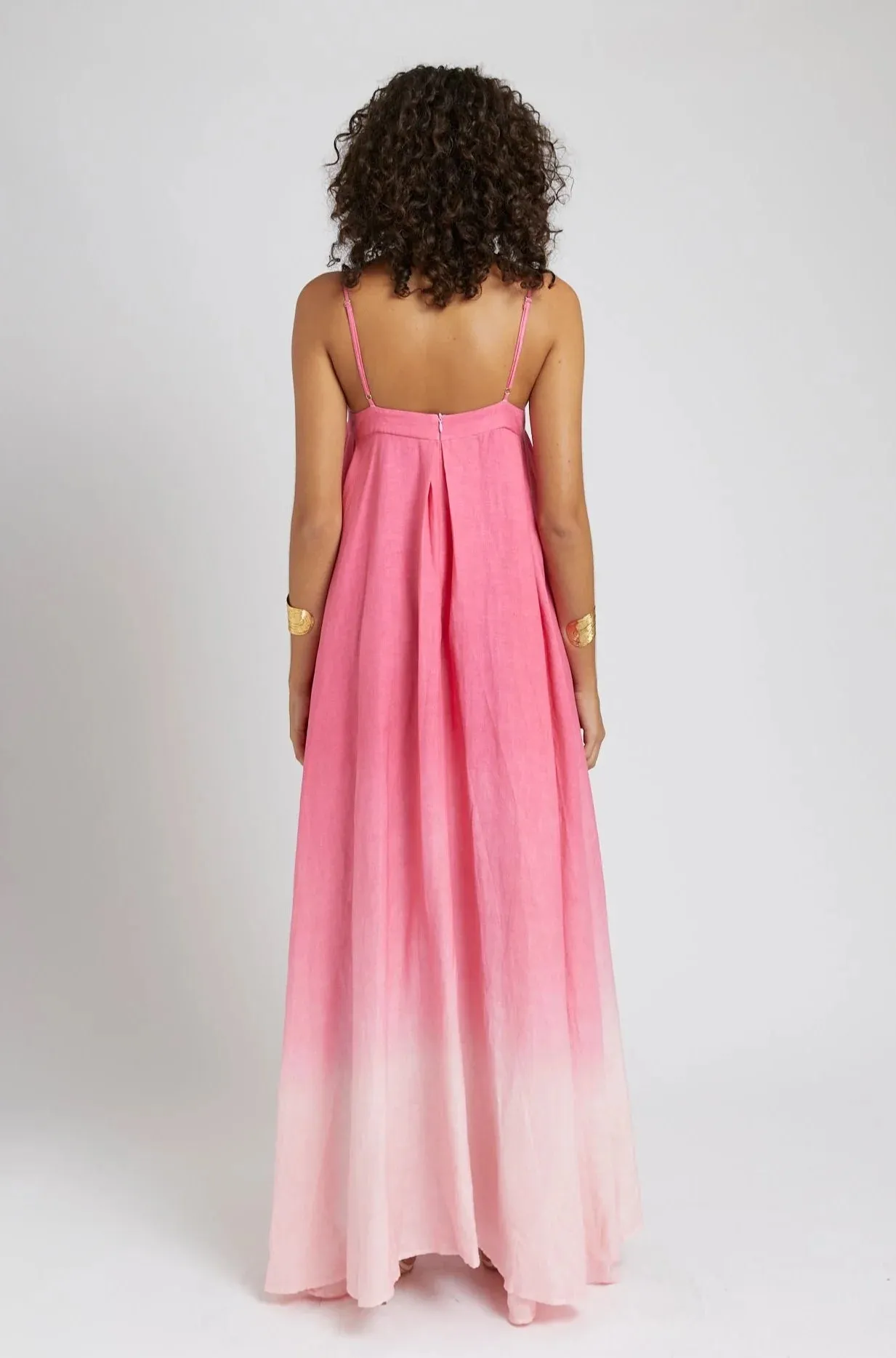 SUMMI SUMMI Womens Bloom Maxi Dress Linen - Pink Fade