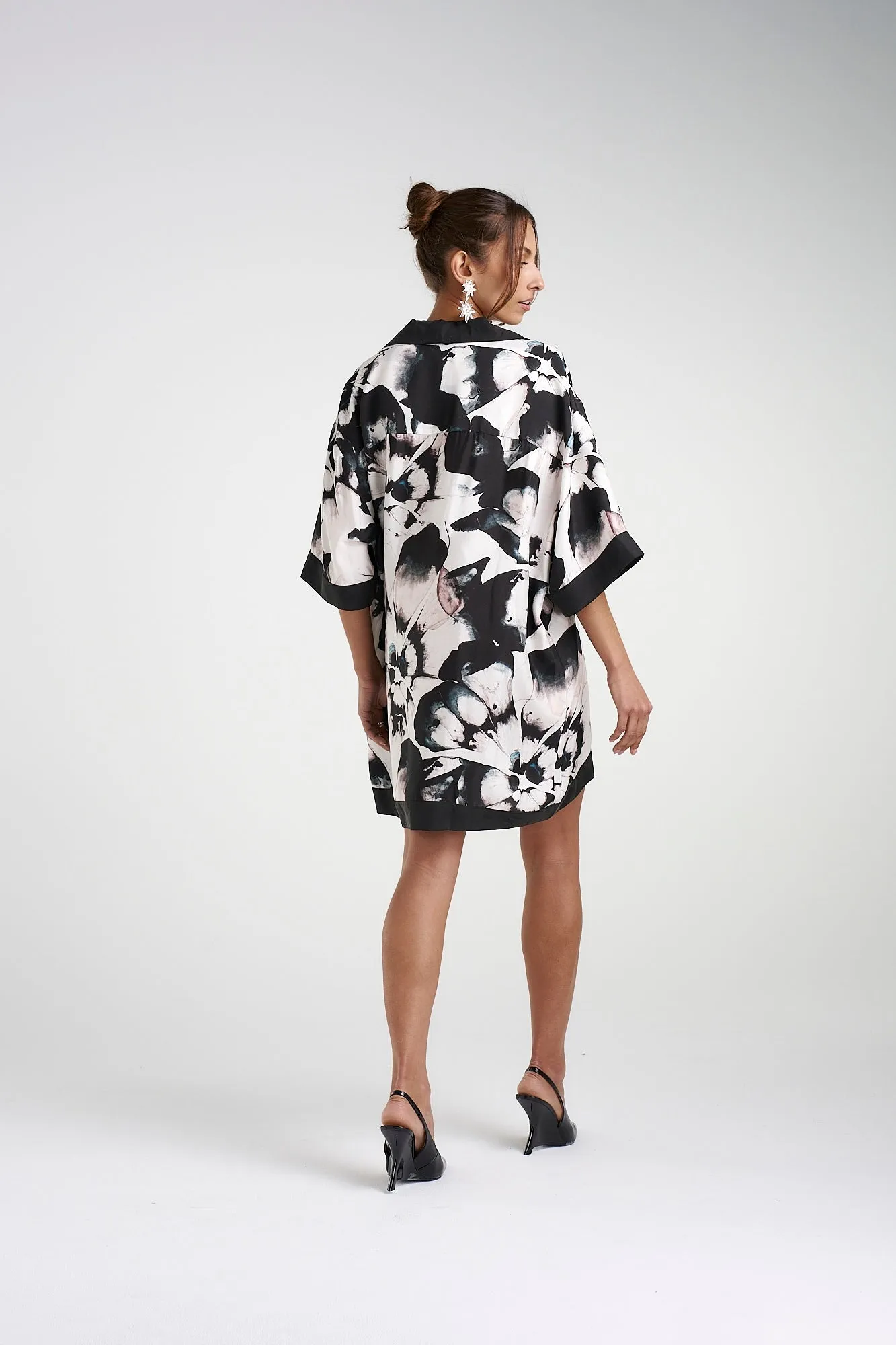 SUMMI SUMMI Womens Luka Shirt Dress with Collar- Everlast