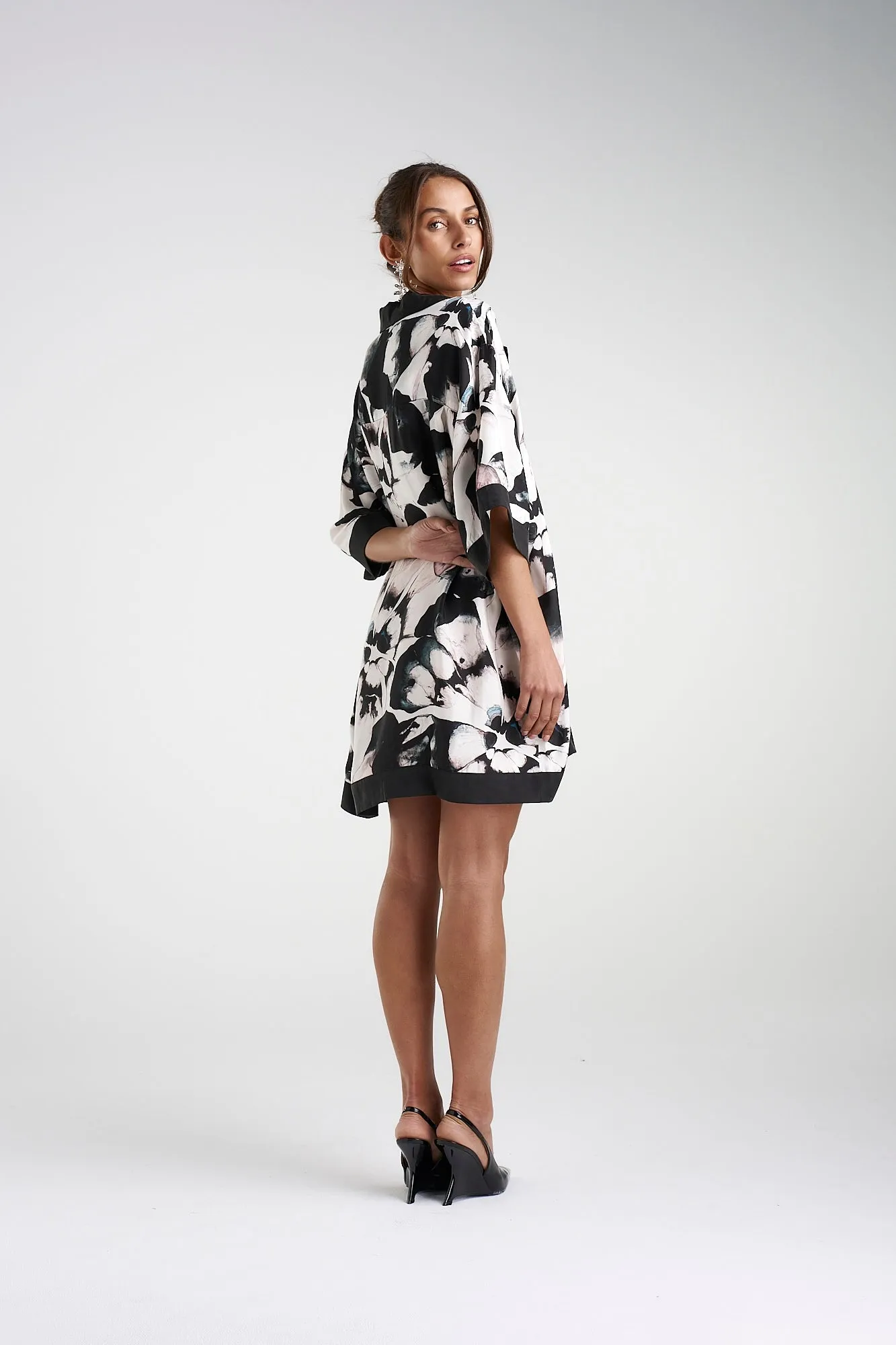 SUMMI SUMMI Womens Luka Shirt Dress with Collar- Everlast