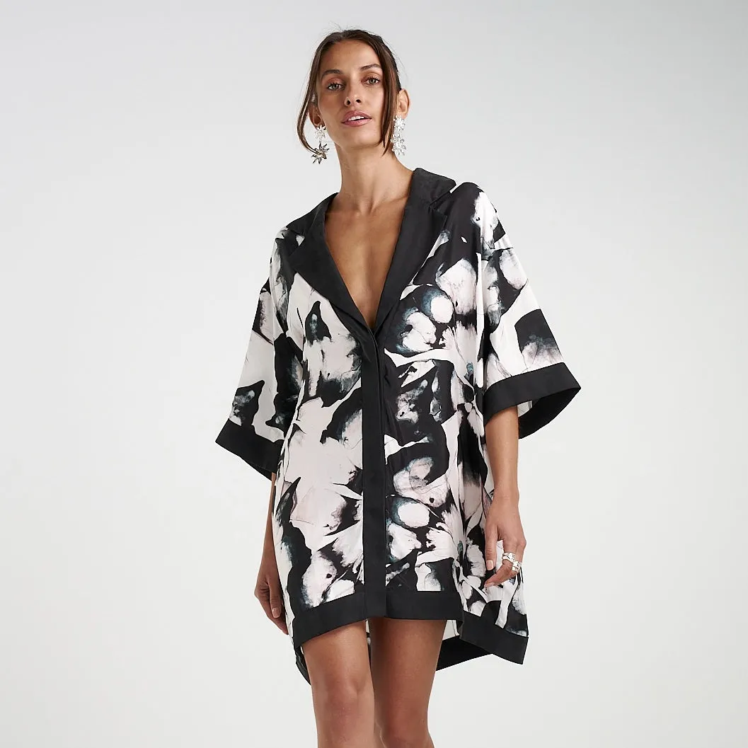 SUMMI SUMMI Womens Luka Shirt Dress with Collar- Everlast