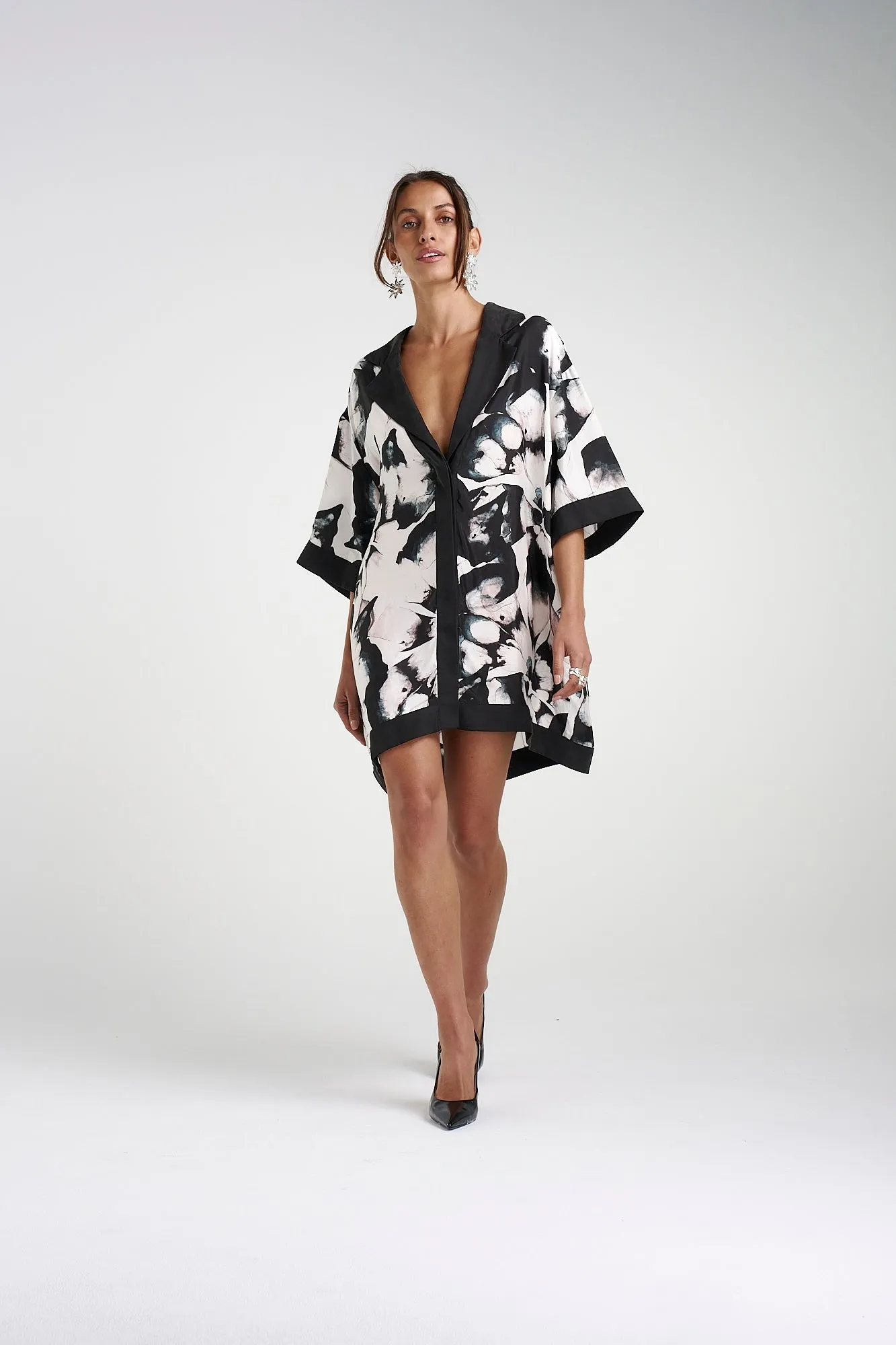 SUMMI SUMMI Womens Luka Shirt Dress with Collar- Everlast