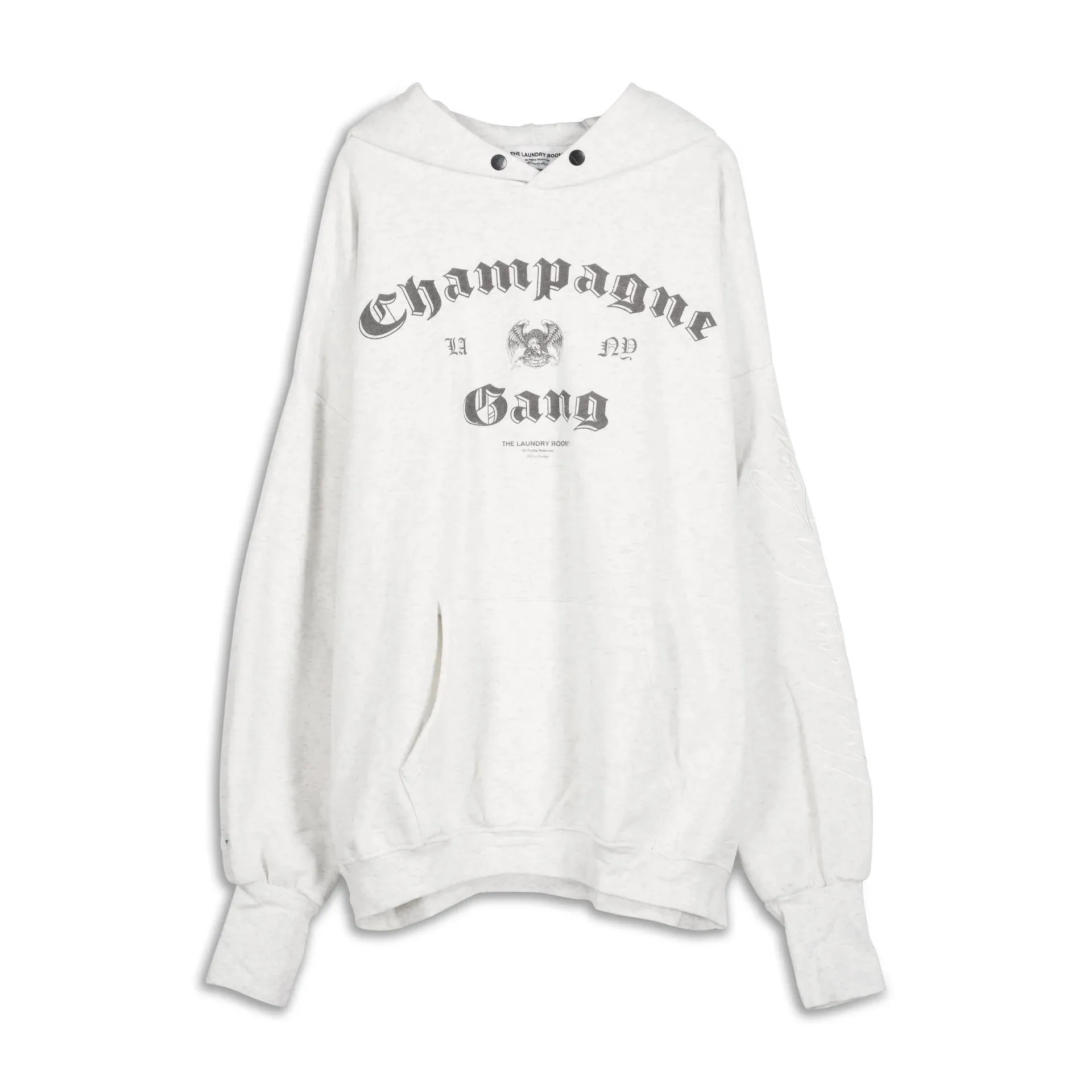 THE LAUNDRY ROOM Womens Champagne Gang Hideout Hooded Jumper - Pebble Heather
