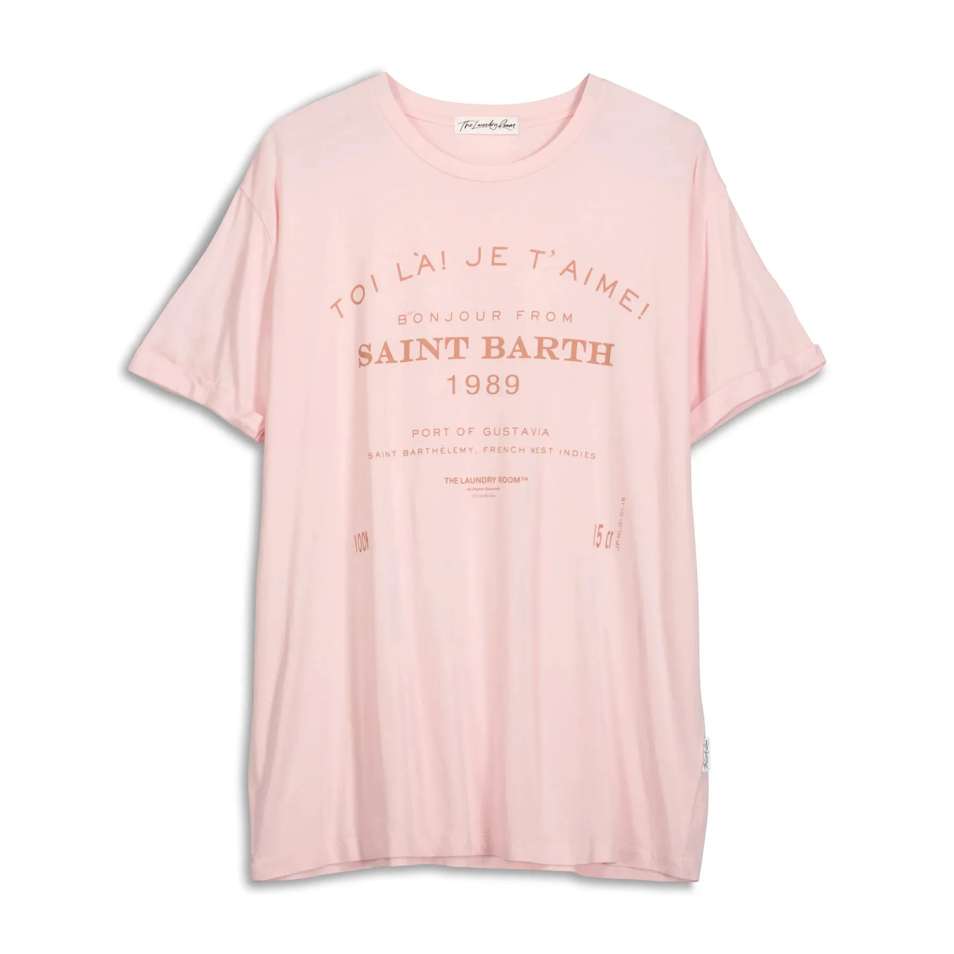 THE LAUNDRY ROOM Womens Saint Barth 89 Oversized Tee - Blush Pink
