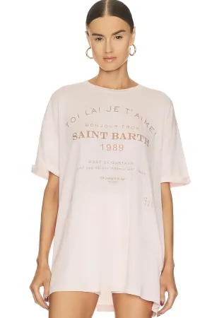 THE LAUNDRY ROOM Womens Saint Barth 89 Oversized Tee - Blush Pink