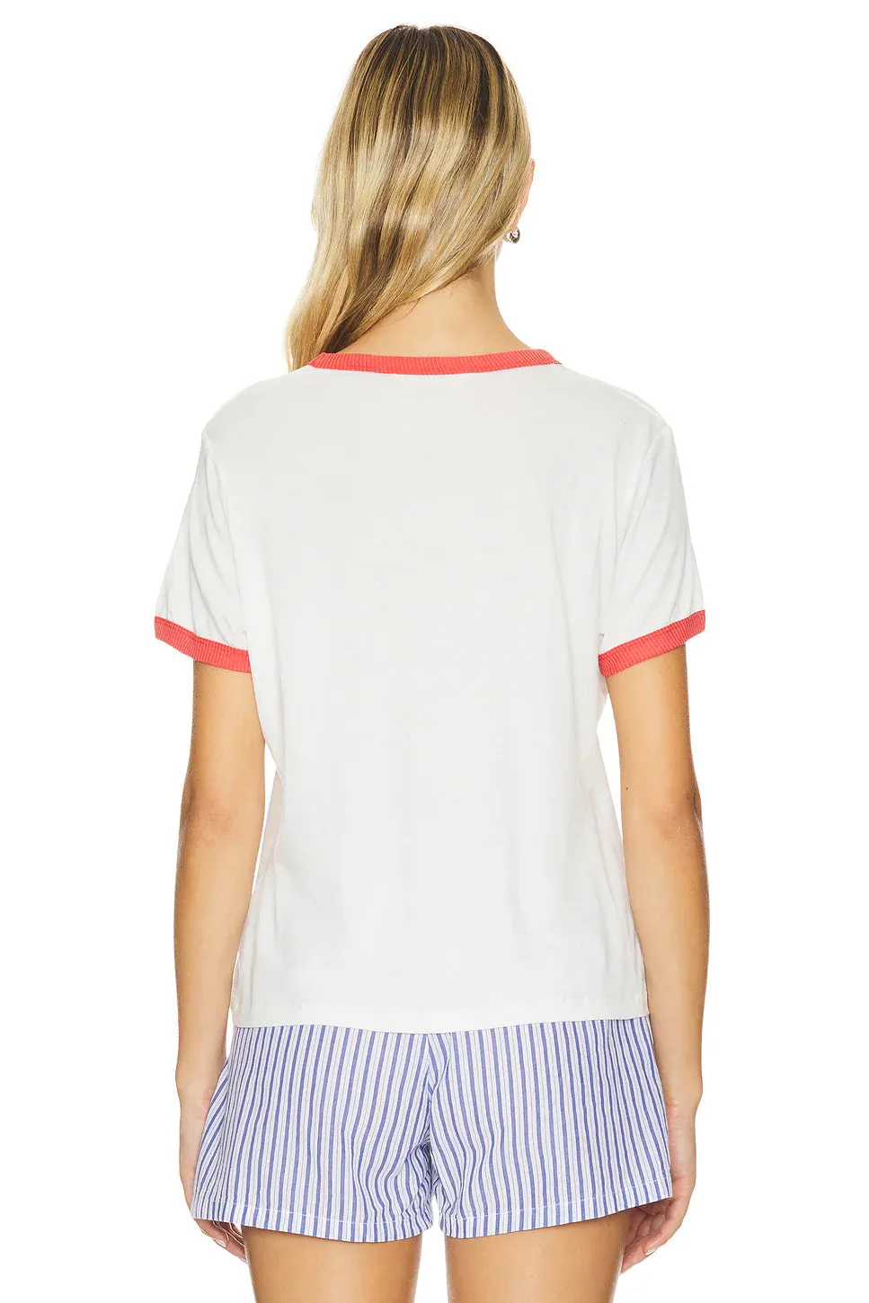 THE LAUNDRY ROOM Womens Saint Tropez Tee - White/Red