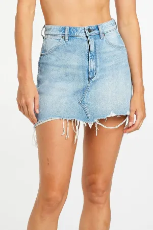 Wrangler Womens Repair Denim Mini  Skirt - Never Never